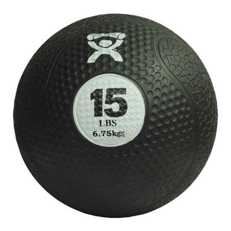 Fabrication Enterprises CanDo Firm Medicine Ball, 15 lb., 10" Diameter, Black 455002